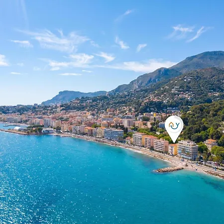 Les Rives D'or With Sea View Terrace - Happy مينتون